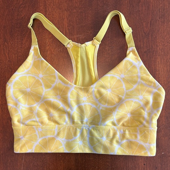 Wildfox Yellow Citrus Print Sports Bra - Picture 1 of 4